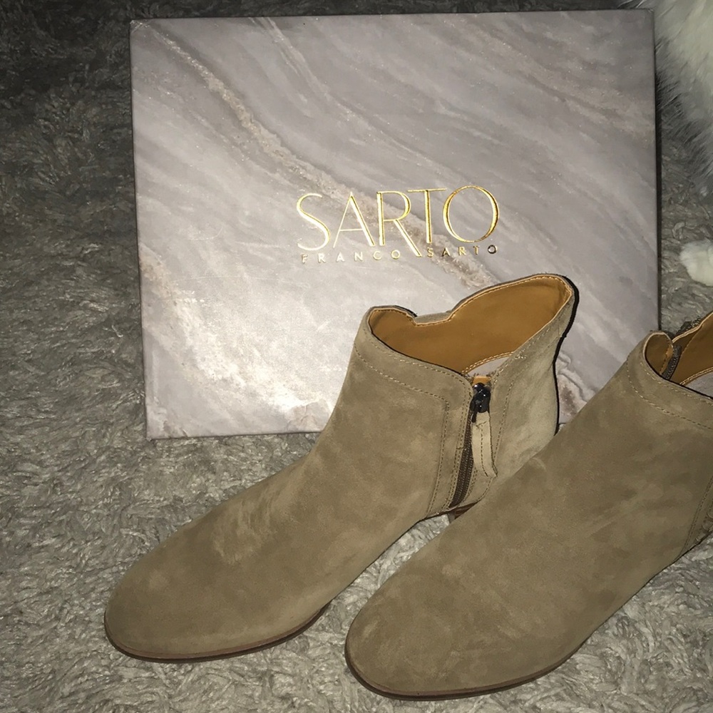 Tan suede boots
